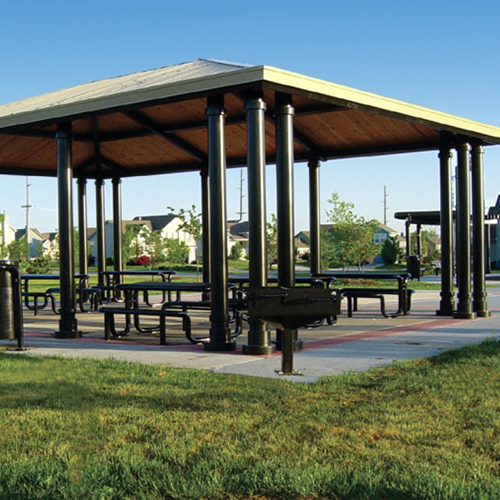 CAD Drawings Superior Recreational Products | Shelter and Site Amenities All-Steel Hip End Shelters